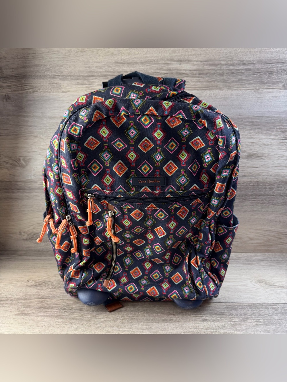 Vera Bradley Lighten Up Rolling Backpack Medallions Luggage Travel Carry On